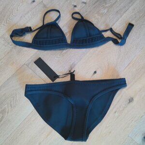 Traingl swimwear Navy neoprene swimsuit - NWT Small Top, Medium Bottom